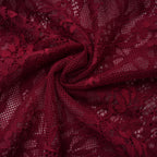 Stefania Floral Lace Maxi Gown One Shoulder High Slit Detail Red