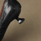 Women's Leather Pumps Pointed Toe Kitten Heel