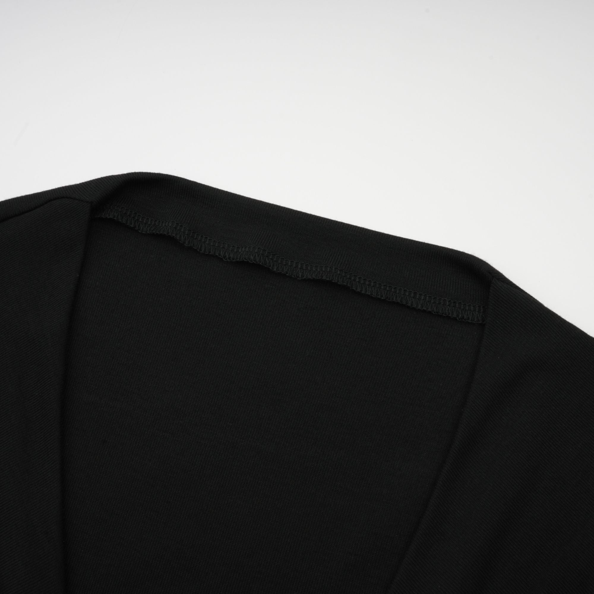 Anaïs Open-Front Gathered Top V-Neck Long Sleeve Boned Design Detail Black