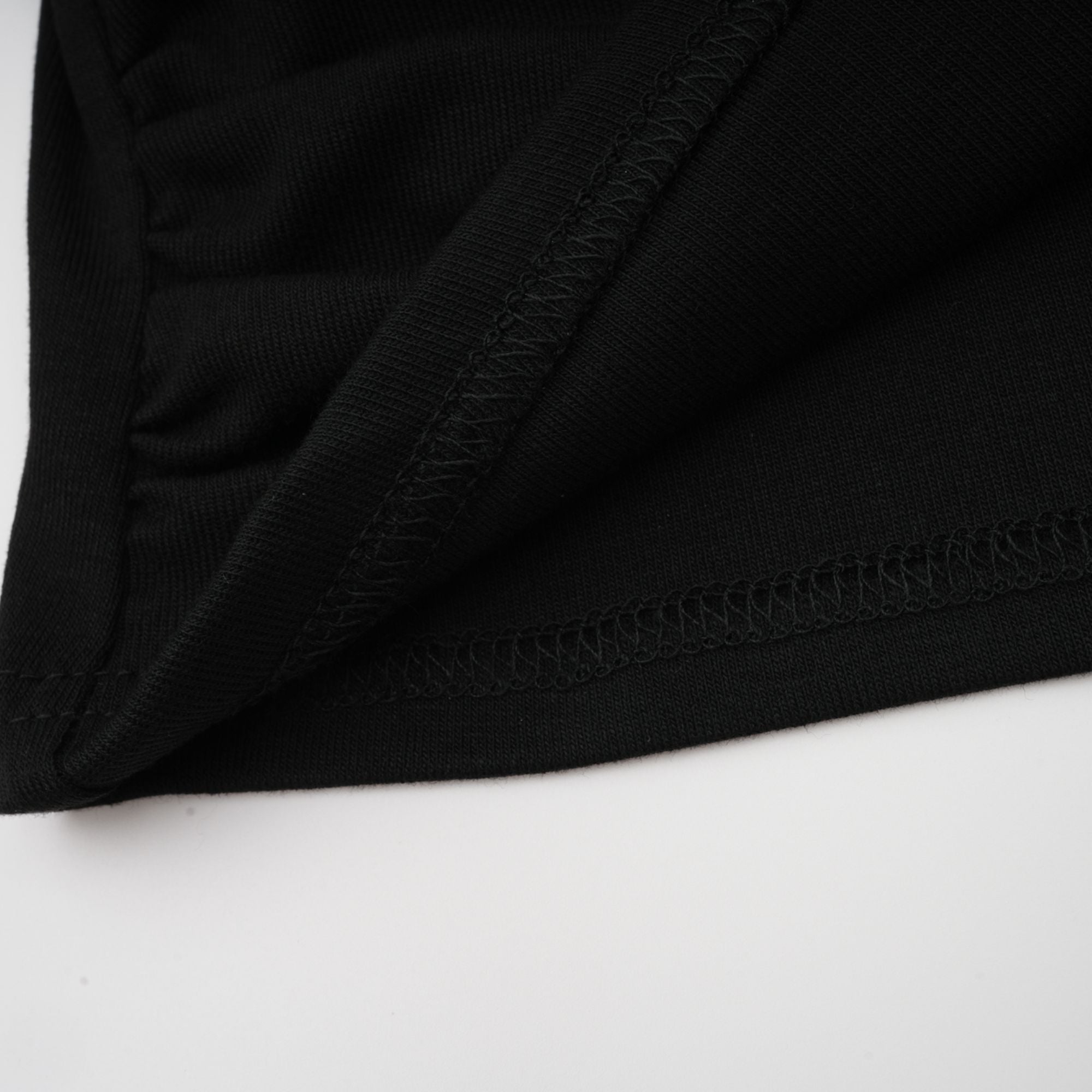 Anaïs Open-Front Gathered Top V-Neck Long Sleeve Boned Design Detail Black