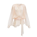 Eugénie Fully Pleated Ruffled Mini Dress Long Sleeve Neutral