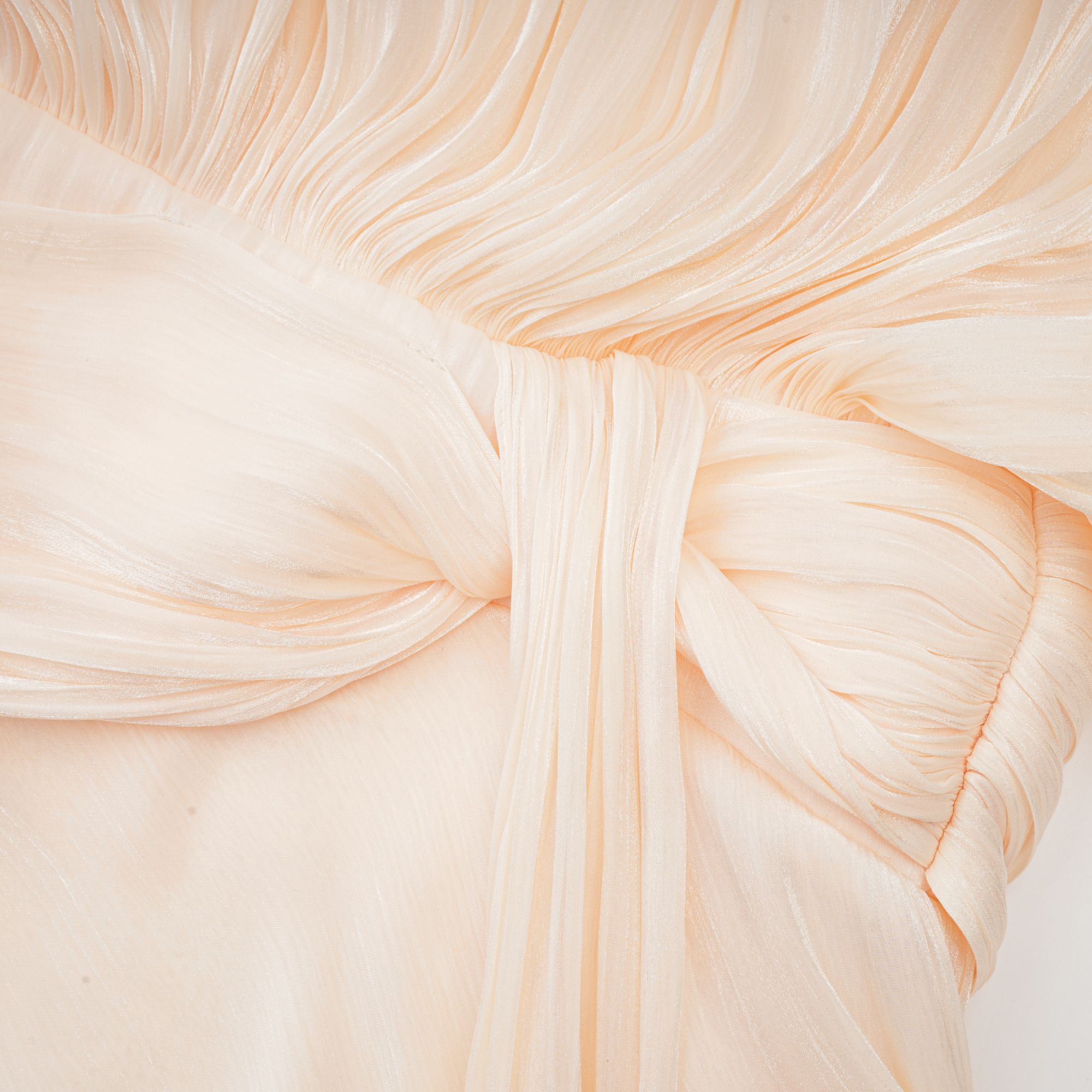 Eugénie Fully Pleated Ruffled Mini Dress Long Sleeve Neutral