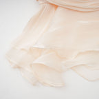 Eugénie Fully Pleated Ruffled Mini Dress Long Sleeve Neutral