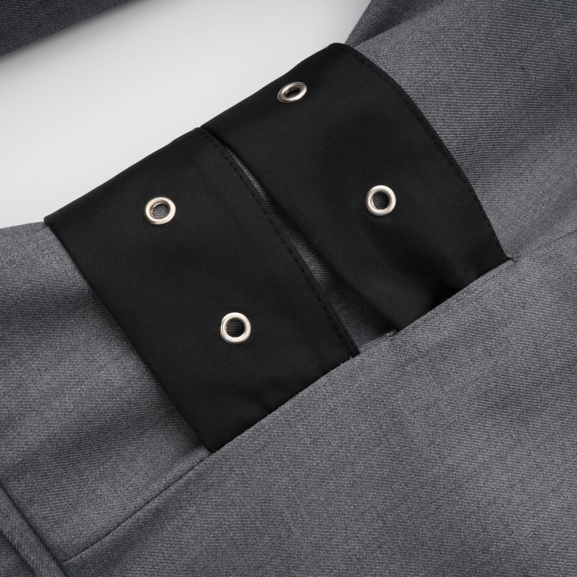 Thérèse Belted Waist Blazer Long Sleeve Buttoned Cuffs Detail Grey