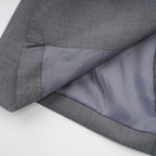 Thérèse Belted Waist Blazer Long Sleeve Buttoned Cuffs Detail Grey