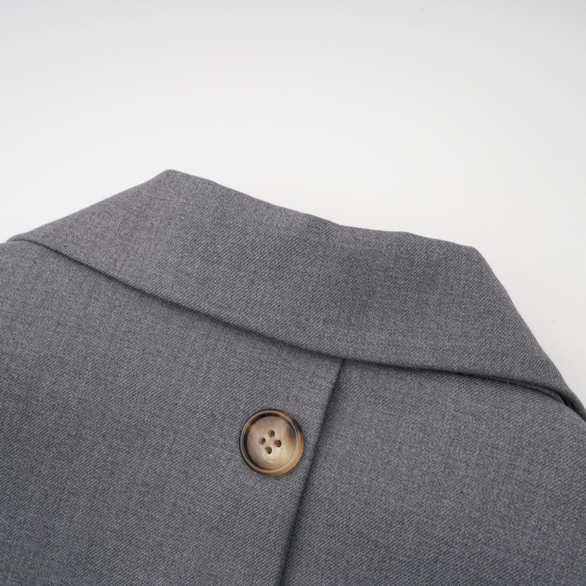 Thérèse Belted Waist Blazer Long Sleeve Buttoned Cuffs Detail Grey