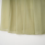 Matcha Ruffled Shirred Tulle Maxi Dress Sleeveless Smocked Panel Detail Green