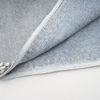 Daphné Crystal Sleeveless Denim Mini Dress Plunging V-Neck A-Line Detail Blue