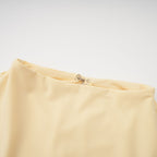 Fenella Asymmetrical Draped Cape & Dress Matching Set Sleeveless Maxi Yellow