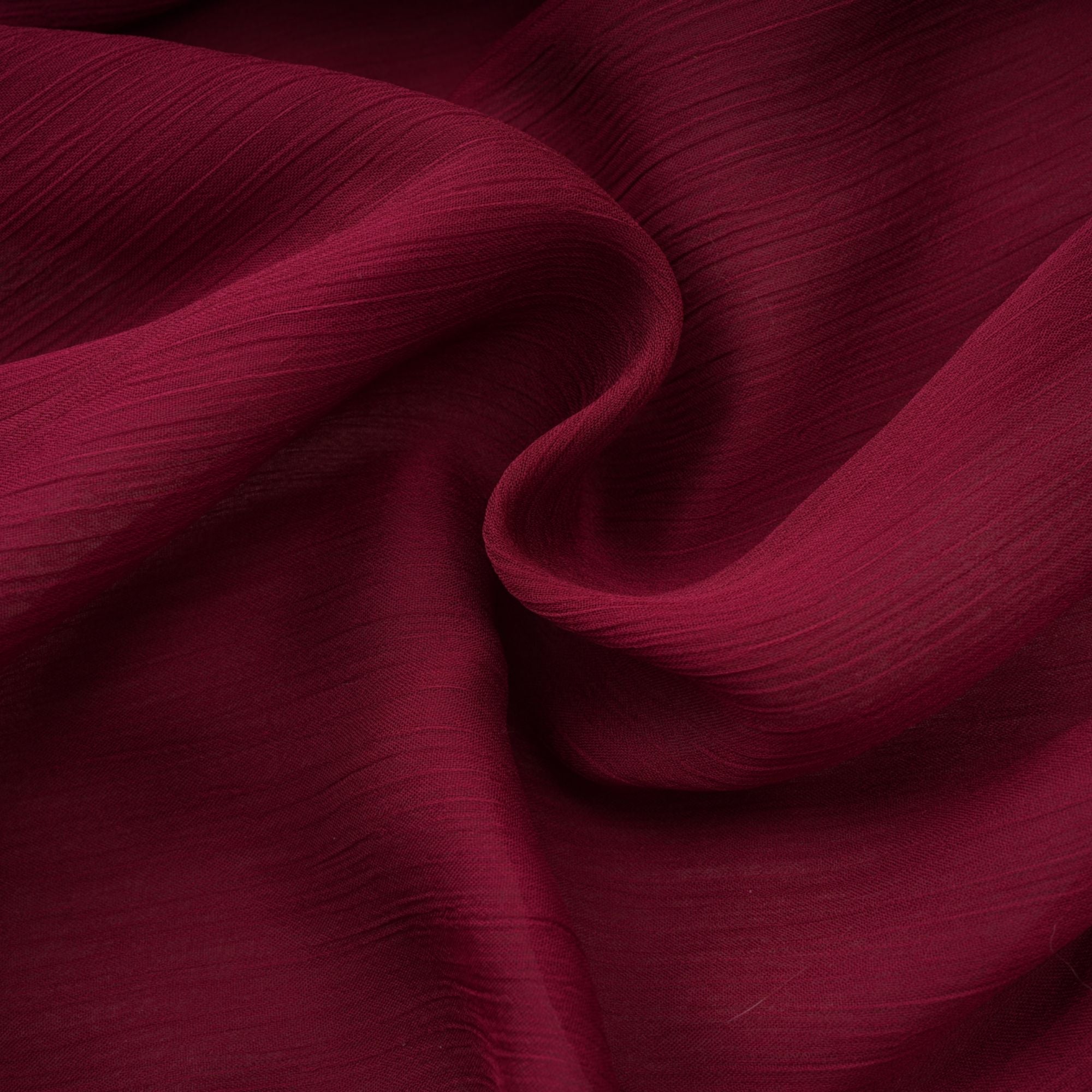 Théa Asymmetrical Ruched Mini Dress Mock Neck Long Sleeve Detail Burgundy