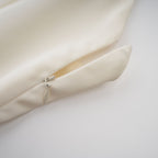 Lyna White Satin Ruffled Mini Dress Sleeveless Shawl Panel Detail