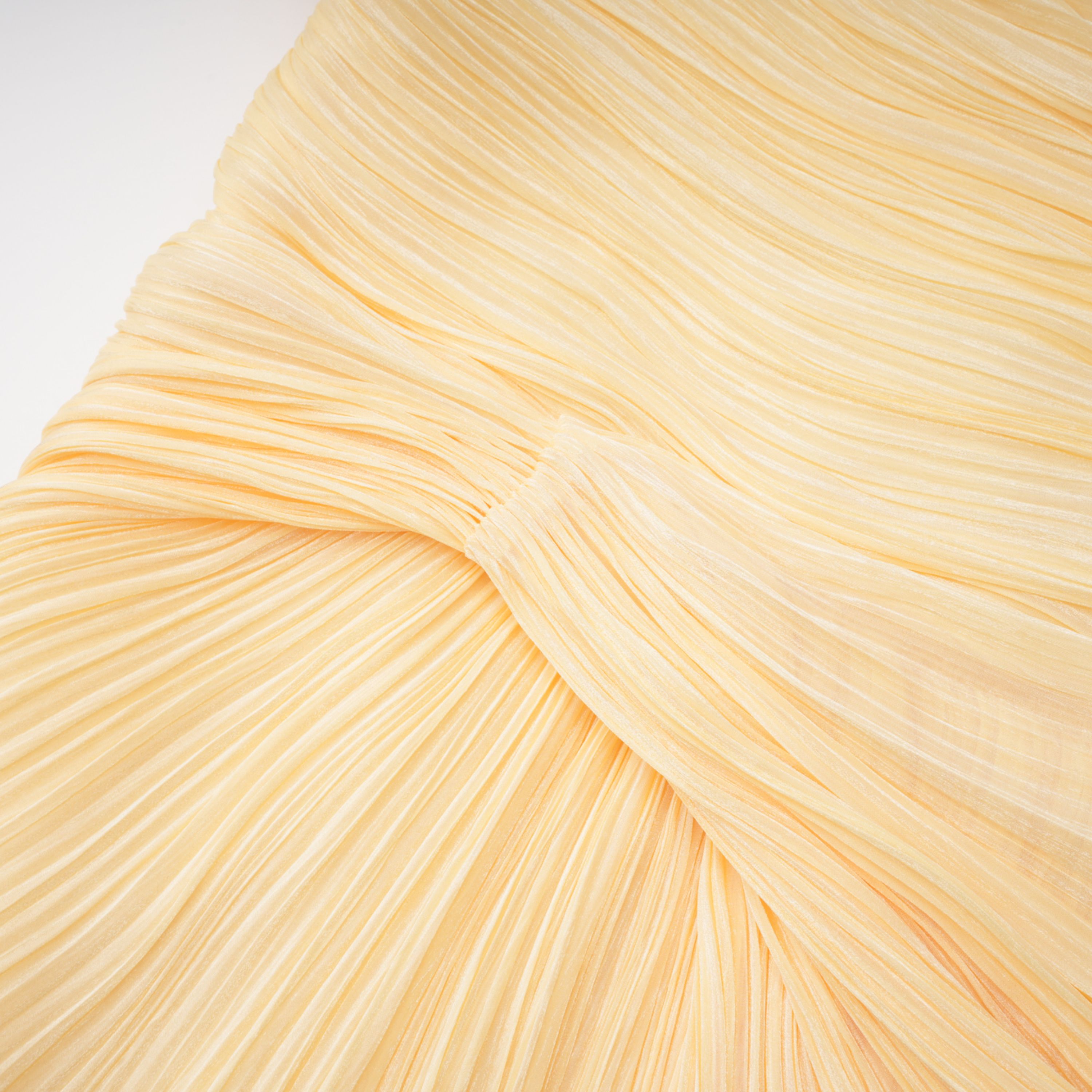 Meissa Asymmetrical Ruched Maxi Dress Sleeveless Ribbon Design Detail Yellow