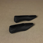 Women's Leather Flats Square Toe Hidden Wedge Slip-On