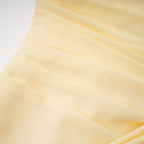 Safiya Ruched Maxi Dress Cross Front Off-Shoulder Strapless Slit Detail Yellow