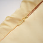 Safiya Ruched Maxi Dress Cross Front Off-Shoulder Strapless Slit Detail Yellow