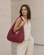 Maeve Woven Shoulder Bag Slouchy Shape Integrated Single Strap Black