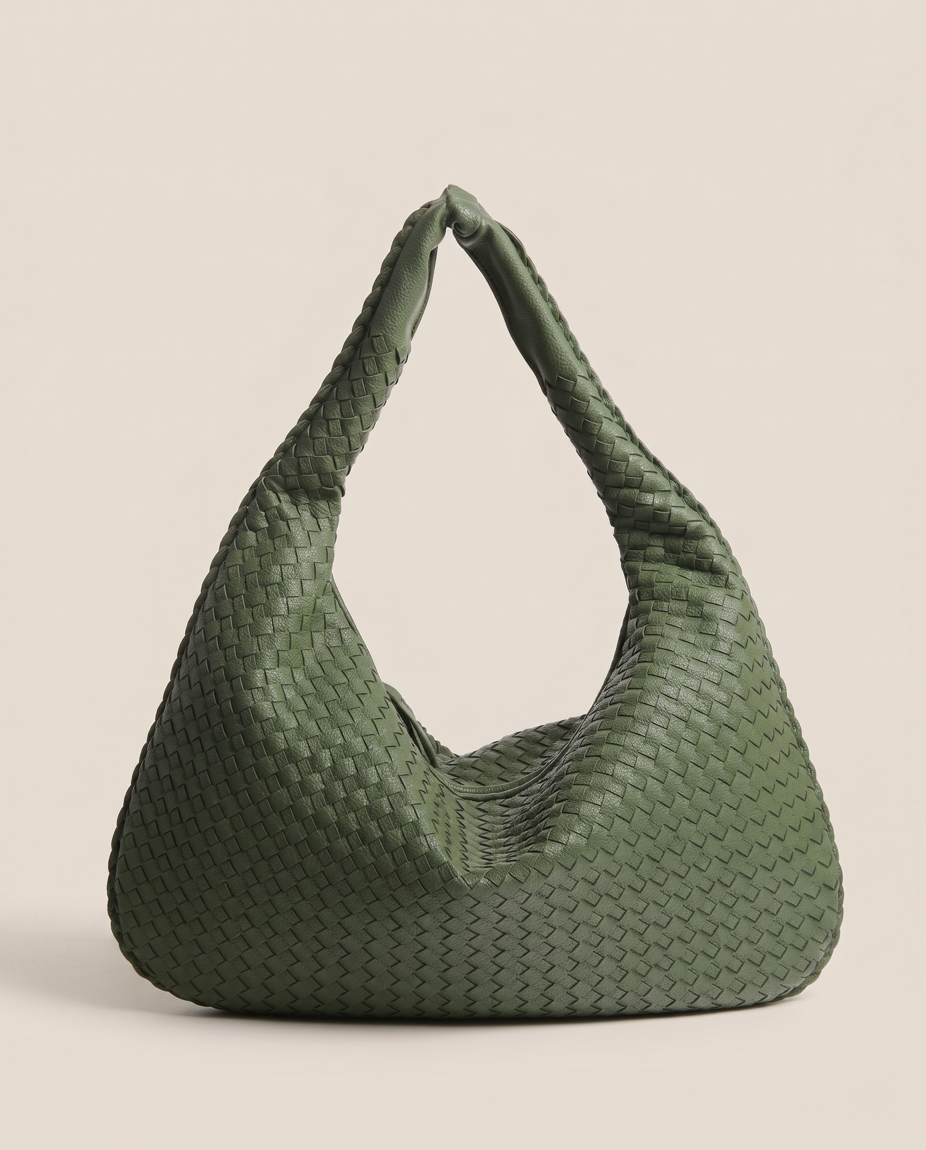 Maeve Woven Shoulder Bag Slouchy Shape Integrated Single Strap Black