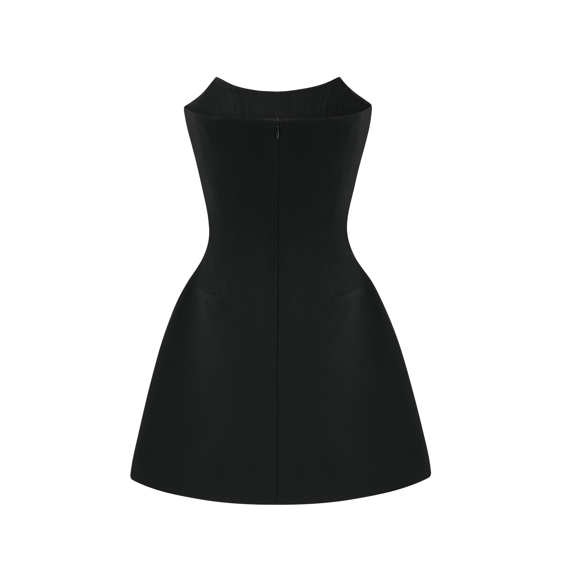 Melisande Embellished Mini Dress Off-Shoulder Sleeveless Rear Zip Detail Black